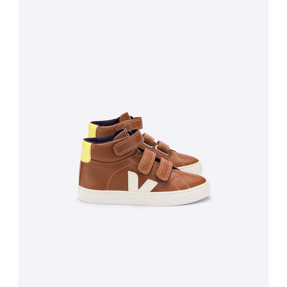 Veja ESPLAR MID LEATHER Høye Barn Kaffe | NO 678AHK